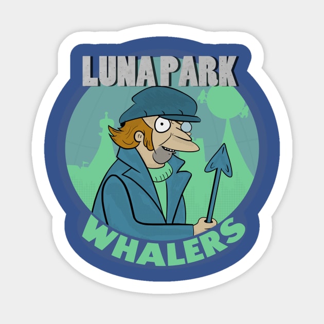 Intergalactic Blernsball League: The Whalers Sticker by jonlewisdrawsthings